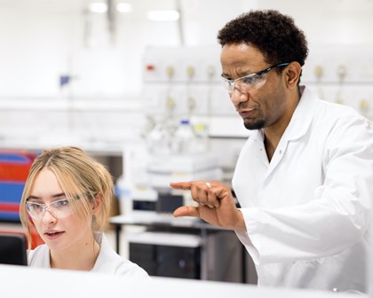 Team working together on a project on a computer