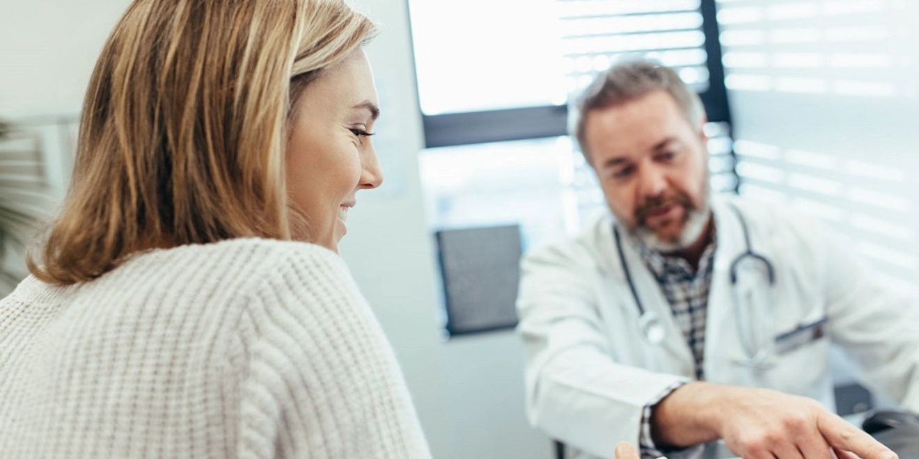 Woman with doctor