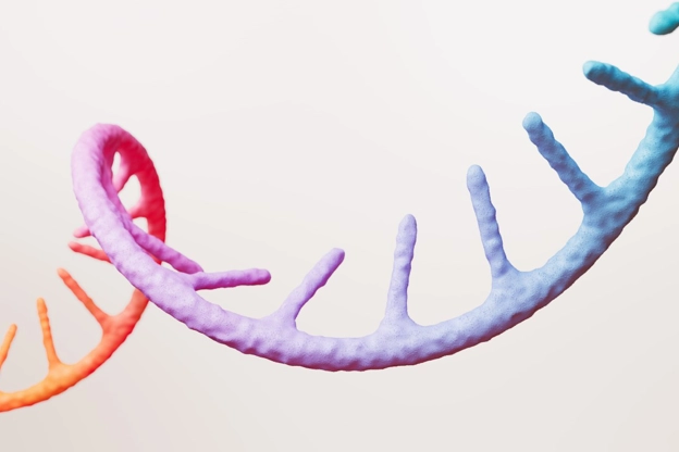 3D rendering of a DNA structure