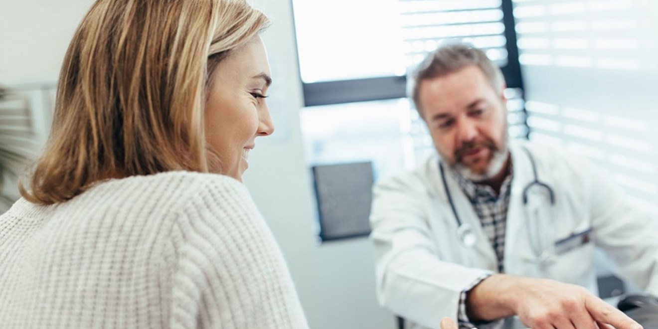 Woman with doctor