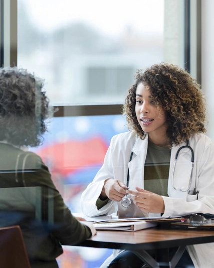 Doctor consulting with a patient